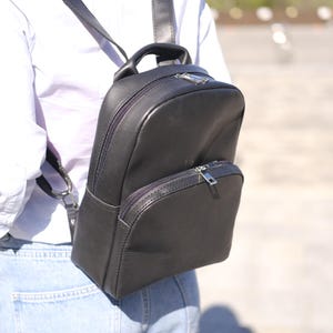 Personalized Leather Backpack, Leather Rucksack Women, Women Backpacks, Small leather backpack, Personalized Gift For Her, Small Backpack