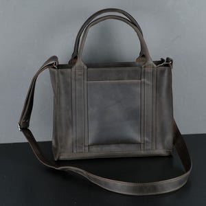 Personalized Leather Shoulder Bag for Women, Handmade Large Tote Bag, Custom Full Grain Leather Purse, Vintage Crossbody Bag Gift