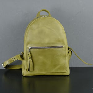 Personalisierter Leder Rucksack für Frauen, Handgefertigter Crazy Horse Leder Rucksack, Vintage Leder Rucksack Geldbörse, Individuelle Geschenktasche