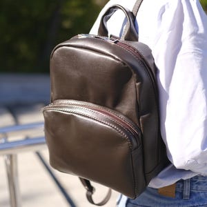 Personalized leather backpack purse, Small leather Backpack, Leather backpack, Back to School, Leather backpack women, Leather Rucksack