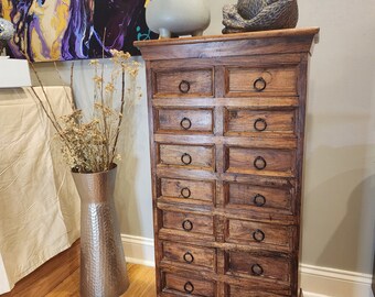 Vintage Indian Apothecary Style Chest of Drawers