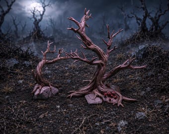 Dead Trees Terrain Set, Haunted Forest Scenery, 28mm 32mm D&D Terrain, Daggerheart Pathfinder Warhammer TTRPG