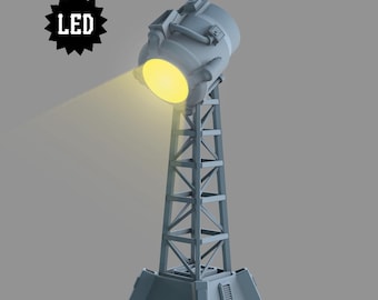 LED Street Lights Resin Terrain, Light-Up Sci-Fi Lamp Posts, Moonshine Miniatures 32mm Wargame, Unpainted
