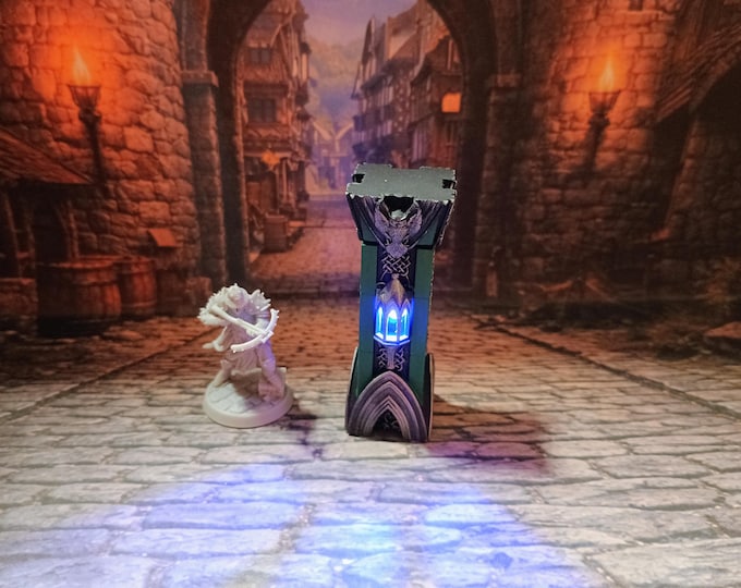 Elven Column LED Fantasy Terrain | 3D Printed Scatter | Tabletop RPG DnD Daggerheart (UNPAINTED)