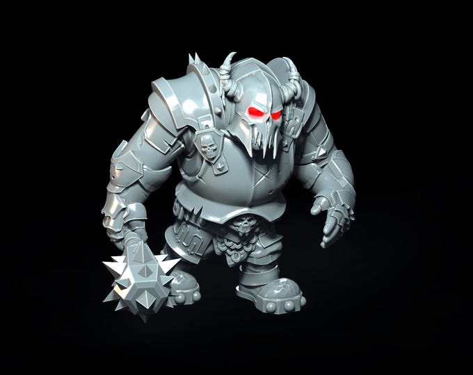 Dread Ogre LED – Fantasy | 3D Printed Scatter | Tabletop RPG D&D | Daggerheart (UNPAINTED)