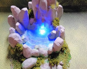 Natural Fountain with LED – Fantasy | 3D Printed Scatter | Tabletop RPG D&D | Daggerheart (UNPAINTED)
