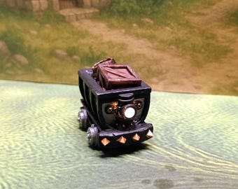 Minecart with LED – Fantasy RPG Terrain Dungeons and Dragons, Daggerheart (Unpainted)