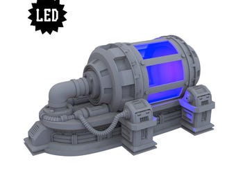 LED Generator Sci-Fi Resin Terrain, Light-Up Power Reactor, Moonshine Miniatures 32mm Wargame, Unpainted