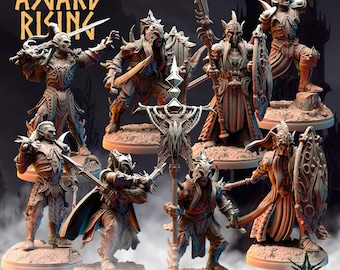 Dark Elves Warband -  Resin DnD Miniatures - Asgard Rising  | Unpainted