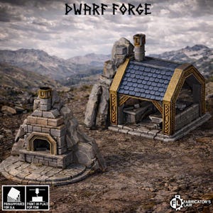 The Karak Azgara Dwarven Forge | 3D Printed Scatter | Tabletop RPG D&D | Daggerheart (UNPAINTED)
