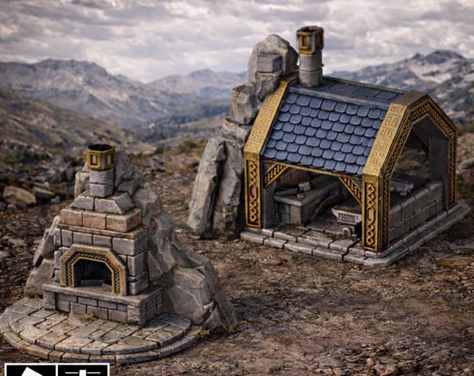 The Karak Azgara Dwarven Forge | 3D Printed Scatter | Tabletop RPG D&D | Daggerheart (UNPAINTED)