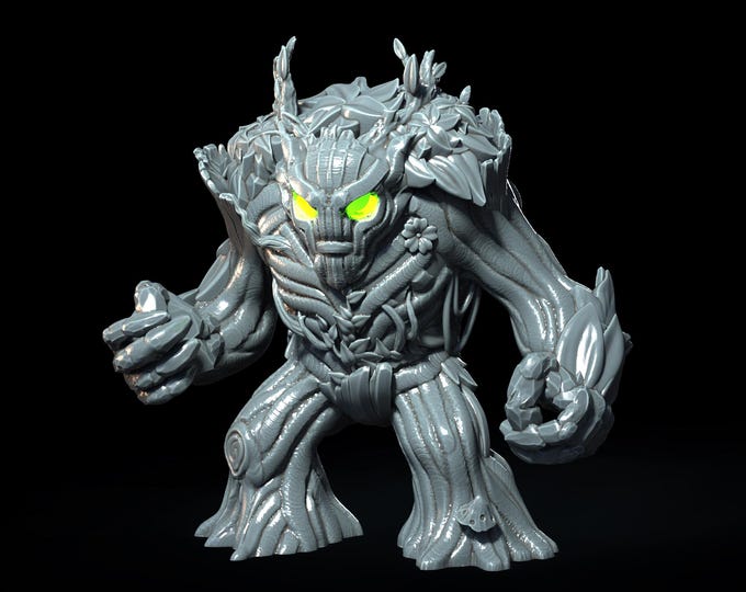 Forest Guardian LED – Fantasy | 3D Printed Scatter | Tabletop RPG D&D | Daggerheart (UNPAINTED)