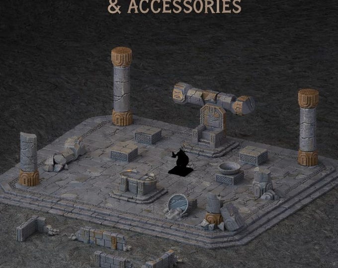 The Karak Azgara Dwarven Place  | 3D Printed Scatter | Tabletop RPG D&D | Daggerheart (UNPAINTED)