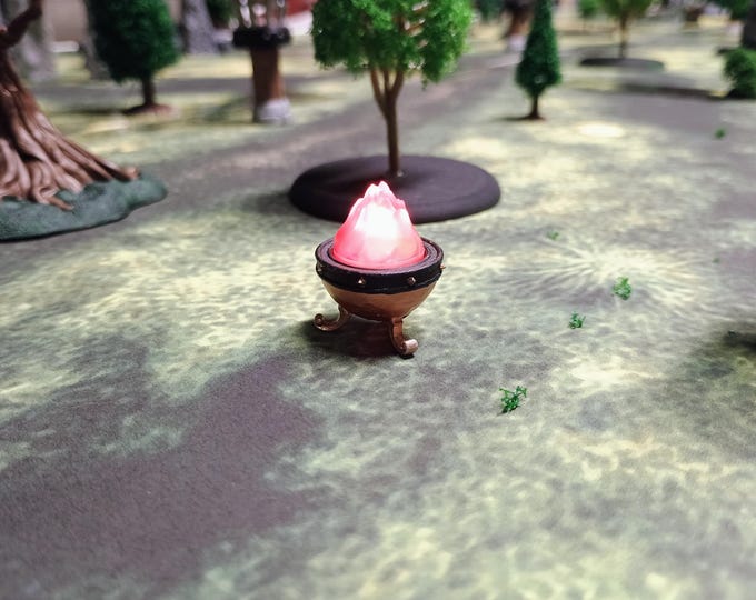Arcane Flame Brazier — LED Fantasy Tabletop Light (UNPAINTED)