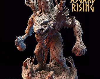 Jontar the Mad Hill Giant | Large Resin Boss Miniature | Asgard Rising 32mm DnD, Pathfinder & Daggerheart | Unpainted