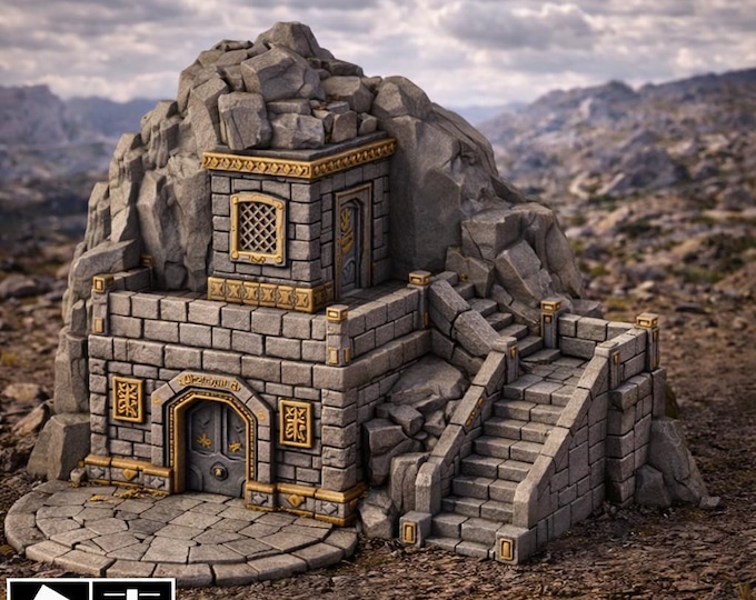 The Karak Azgara Dwarven House | 3D Printed Scatter | Tabletop RPG D&D | Daggerheart (UNPAINTED)