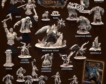 Mammoth Factory Flesh to Stone | Tabletop RPG D&D | Daggerheart (UNPAINTED)