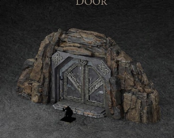 The Karak Azgara Dwarf Mountain Door | 3D Printed Scatter | Tabletop RPG D&D | Daggerheart (UNPAINTED)