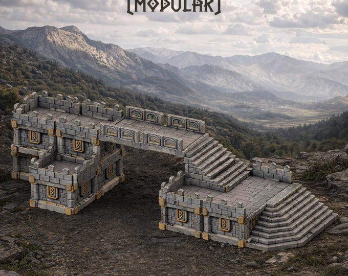 The Karak Azgara Dwarven Heights | 3D Printed Scatter | Tabletop RPG D&D | Daggerheart (UNPAINTED)