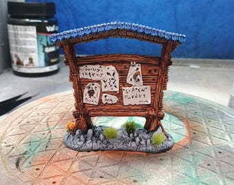 DND Quest Board Terrain | Unpainted  | Tabletop Scatter Terrain | Daggerheart | TTRPG Terrain
