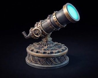 Astronomer's Telescope with LED – Fantasy | 3D Printed Scatter | Tabletop RPG D&D | Daggerheart (UNPAINTED)