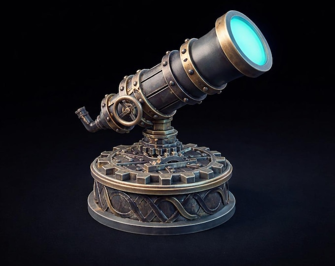 Astronomer's Telescope with LED – Fantasy | 3D Printed Scatter | Tabletop RPG D&D | Daggerheart (UNPAINTED)