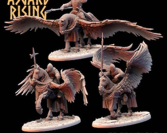 Medieval Celestial Rider Single Resin Miniature | Choose Your Rider | Asgard Rising Fantasy Cavalry | Unpainted
