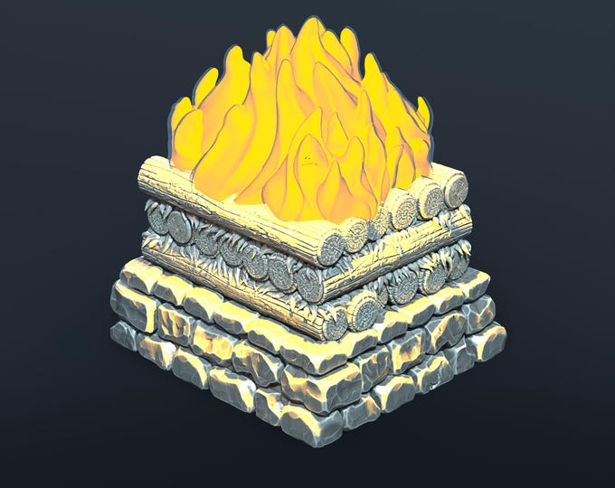 Beacon set LED – Fantasy | 3D Printed Scatter | Tabletop RPG D&D | Daggerheart (UNPAINTED)