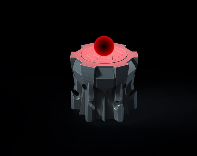 Dark Seer Stone LED – Fantasy | 3D Printed Scatter | Tabletop RPG D&D | Daggerheart (UNPAINTED)