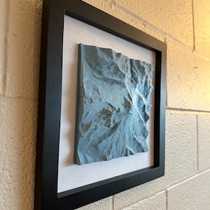 Mont Baker, État de Washington | Art mural de carte topographique imprimé en 3D - Fabriqué à Seattle, WA