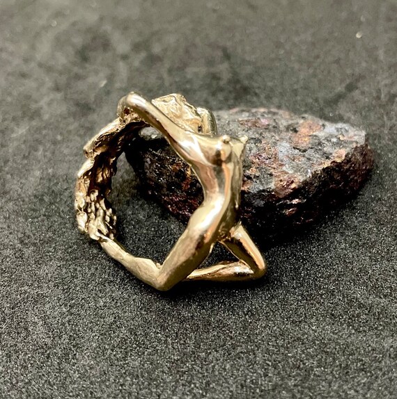 Solid Gold Statement Ring - image 1