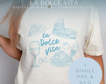 Clipart de La Dolce Vita: Ilustraciones de comida italiana de verano (Descarga digital)