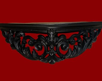 Black gothic Victorian ornate shelf