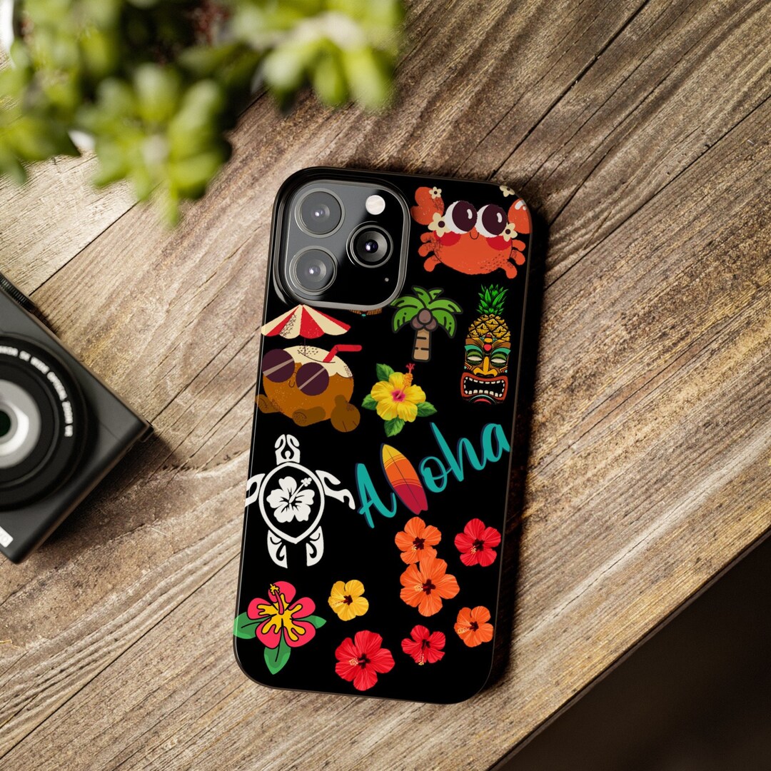 Colorful Hawaiian Phone Case Island Vibes Design Protective Smartphone