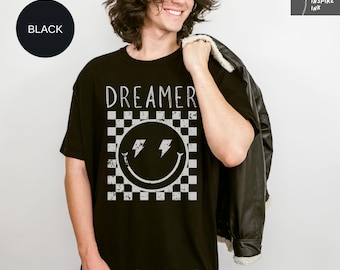 Smiley Shirt |  Face t-shirt | Checkered Smiley | Vintage Smiley Face  | Retro Smile Face | Smiley face | Happy Face Tee | Happy Face Tshirt