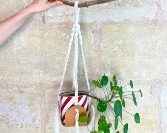 Leather plant hanger