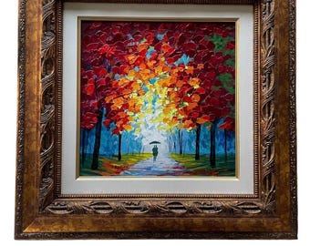 S. Ilyayev Morning Mist Serigraph on Canvas – Hand-Embellished, Framed