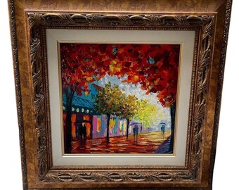 Slava Ilyayev “Caught in the Rain” 2015 Serigraph with Embellishment on Board