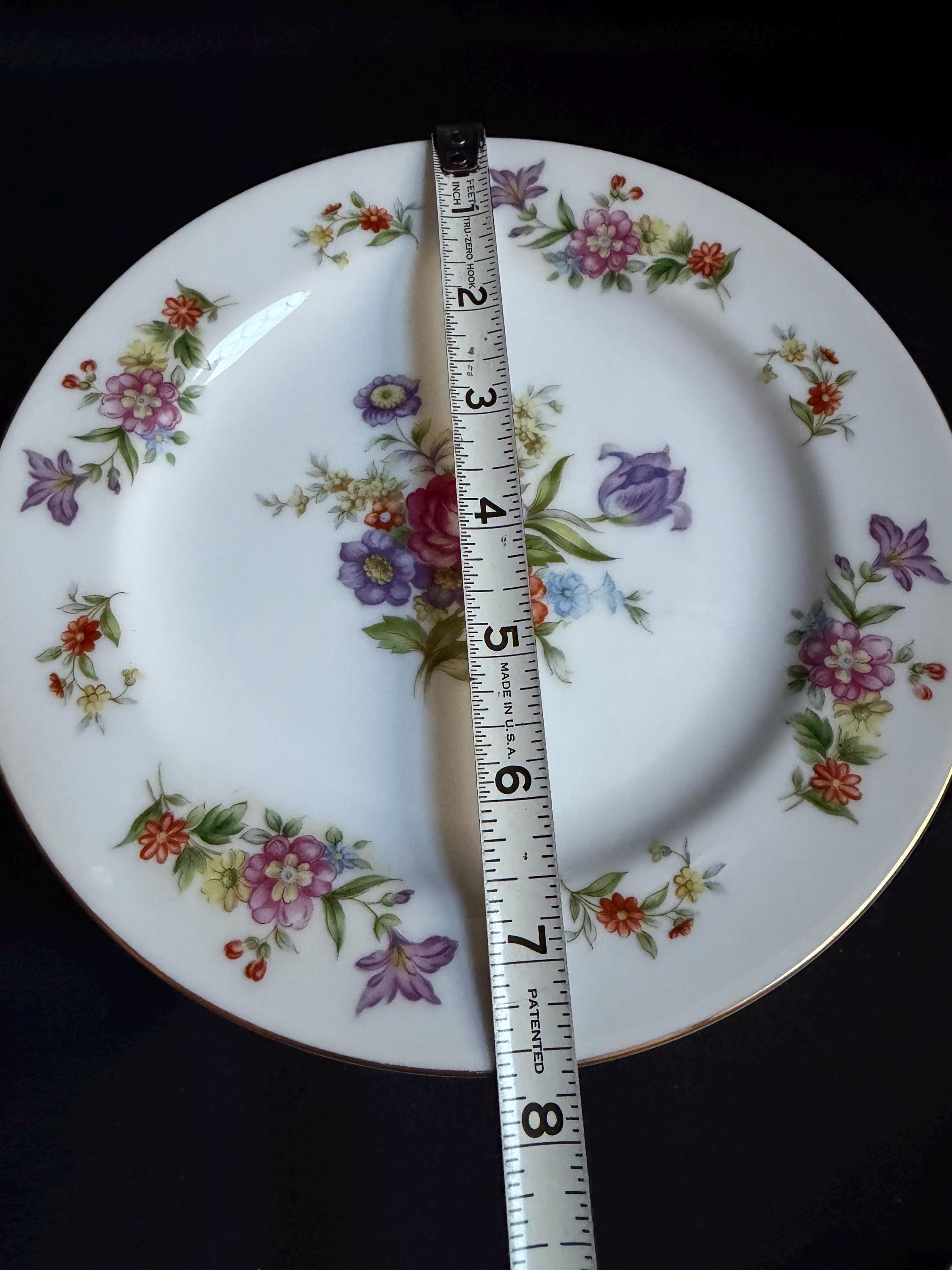 HARMONY HOUSE オーバルプレート 花柄 Harmony House Dresdania Fine China 7.5” Floral Plates Set of 8