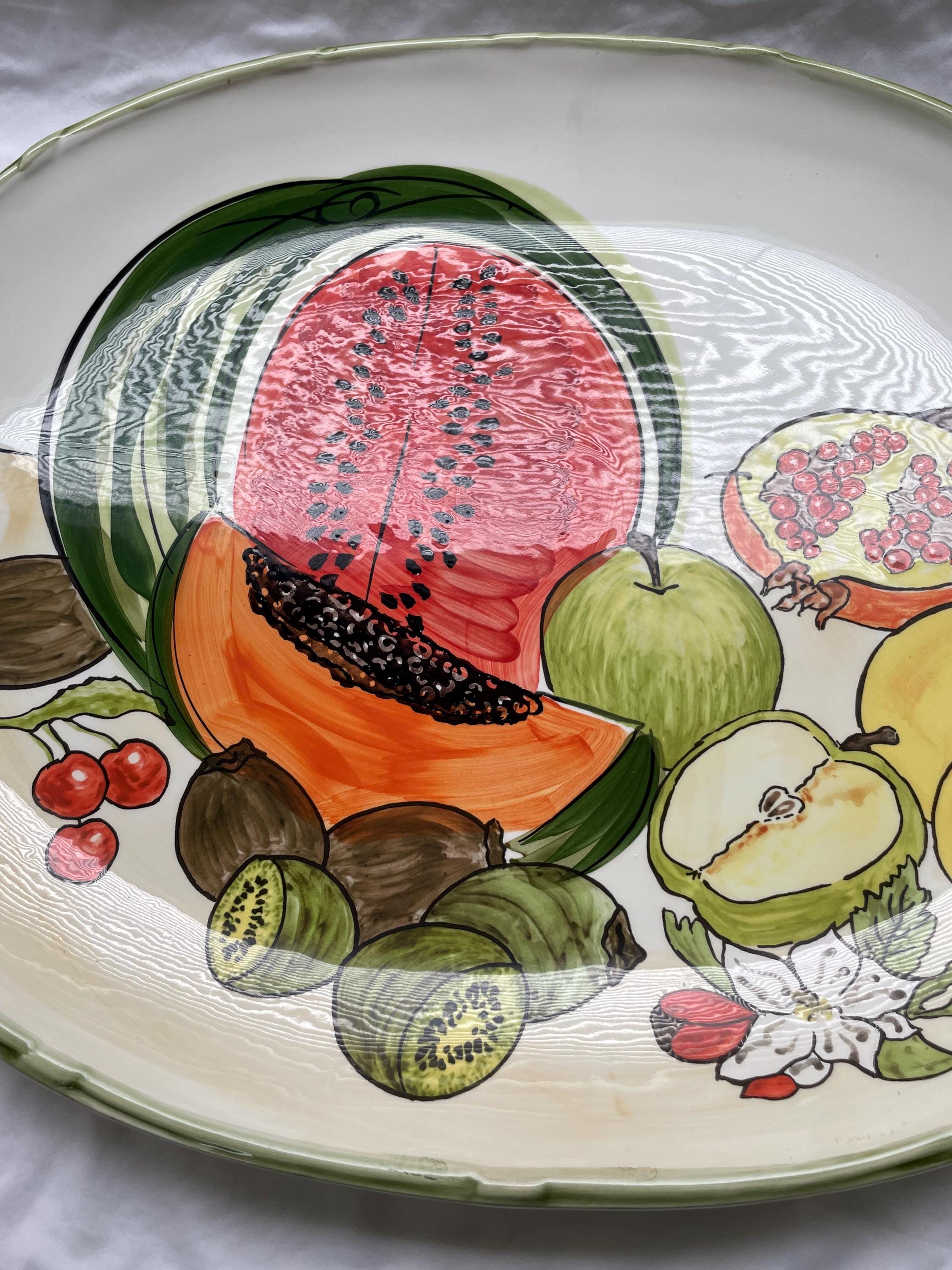 CWC Italian Jumbo Kiwi, Pomegranate, and Watermelon Oversized Platter ...