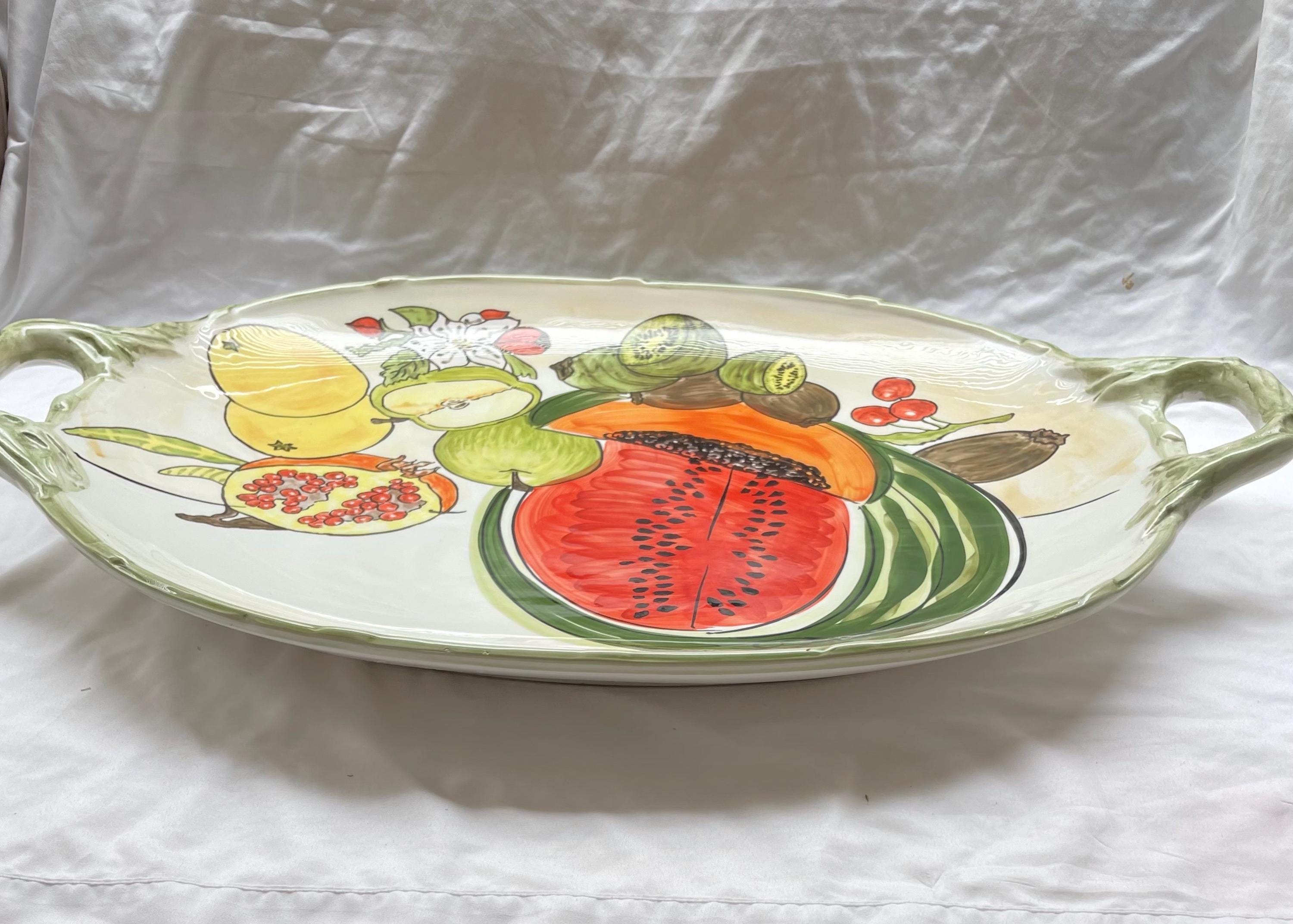CWC Italian Jumbo Kiwi, Pomegranate, and Watermelon Oversized Platter ...