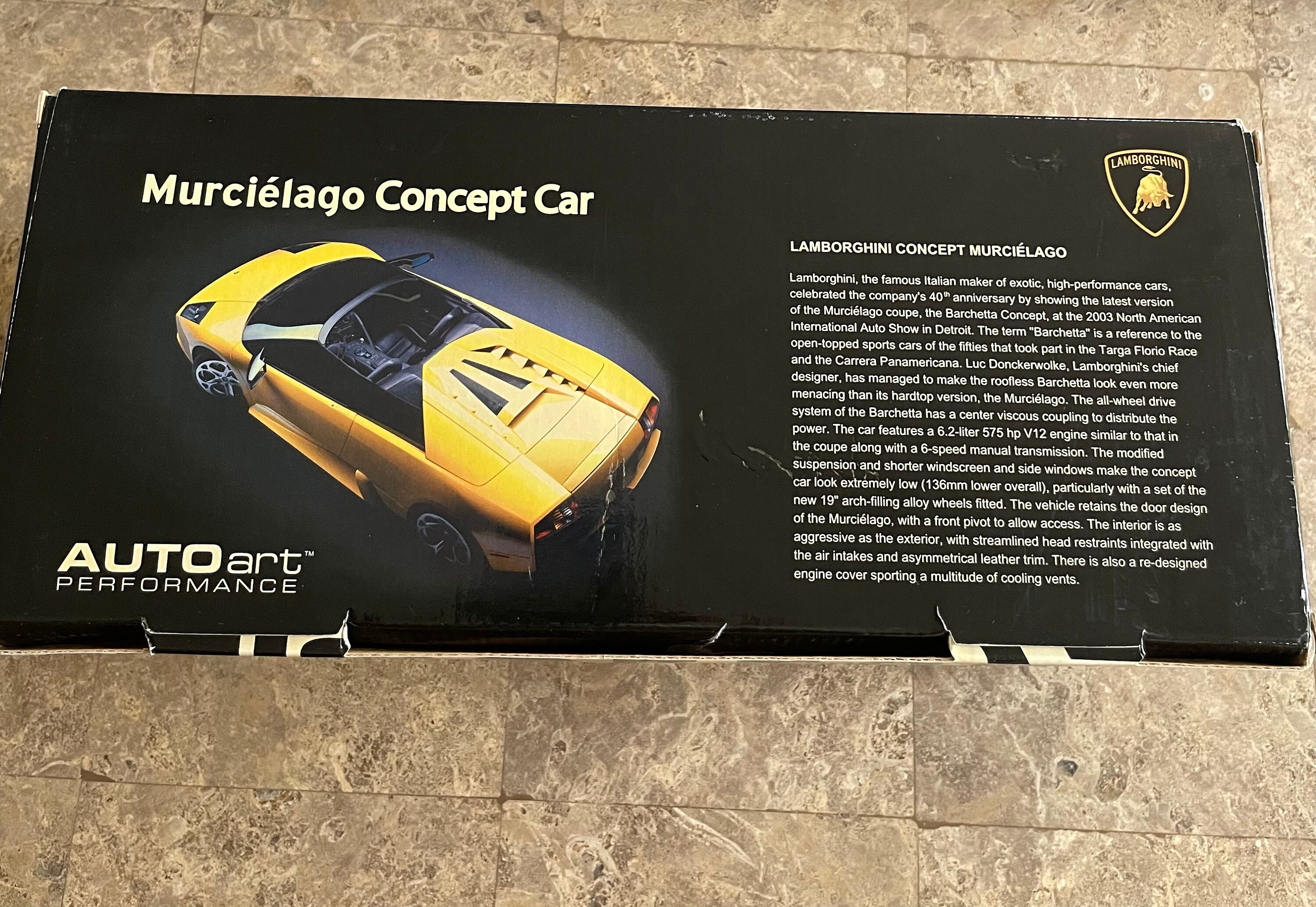 Vintage 1/18 AUTOART LAMBORGHINI Murcielago Roadster Concept