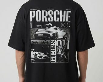 Vintage Sports Car Graphic T Shirt Retro Racing Streetwear Unisex Tee