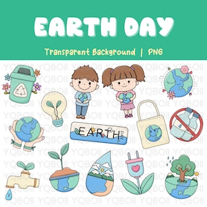 Earth Day Clipart, Eco Friendly Clipart, Love Earth, Recycling Clipart, Happy Earth Day png | Transparent Background png