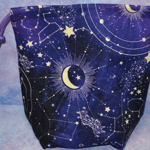 Bolsa con cordón de tela del zodiaco Constellations para tarot/juegos de mesa/juegos de cartas/RPG/dados