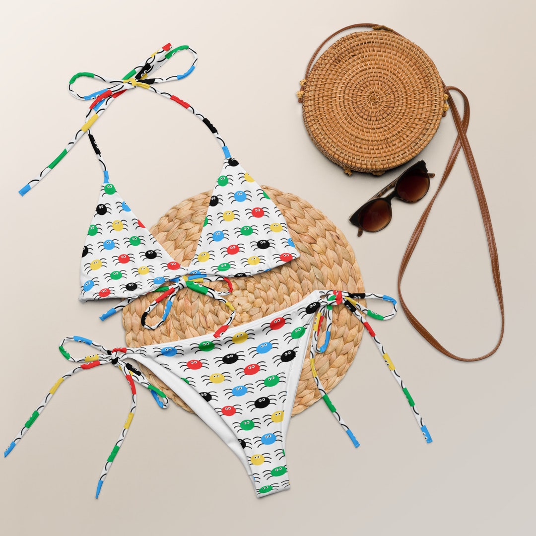 Cute Spiders Recycled String Bikini - Etsy