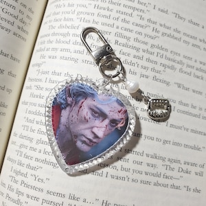 Baldur's Gate 3 Pearl Astarion Acrylic Heart Keychain