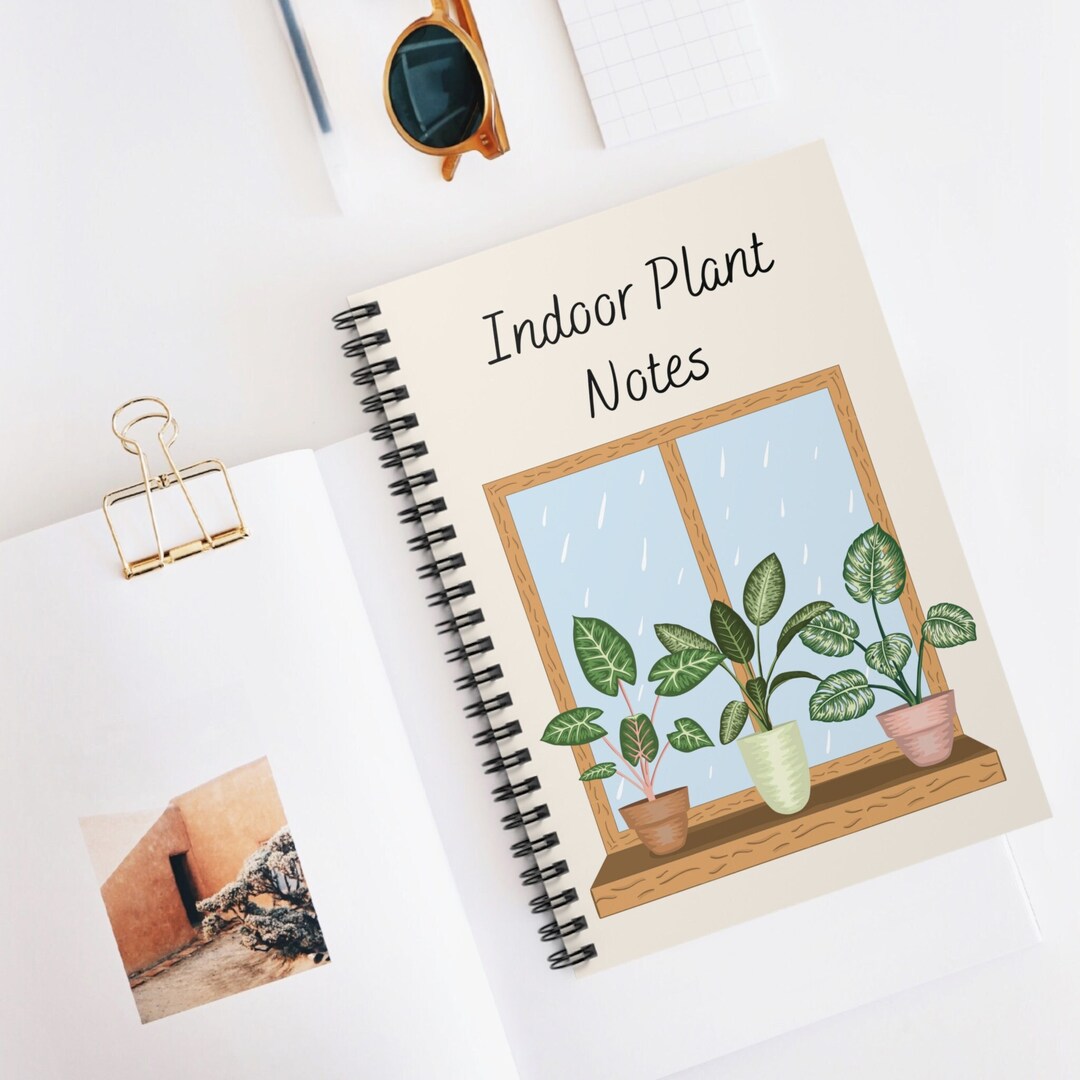 Indoor Plant Notes Spiral Notebook / Journal Ruled Line Etsy