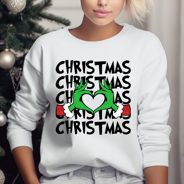 Grinch Christmas Squad Sweatshirt ,Grinchmas Sweatshirts, Family Matching Holiday Sweatshirts, Xmas Sweatshirt, Xmas Party Shirt