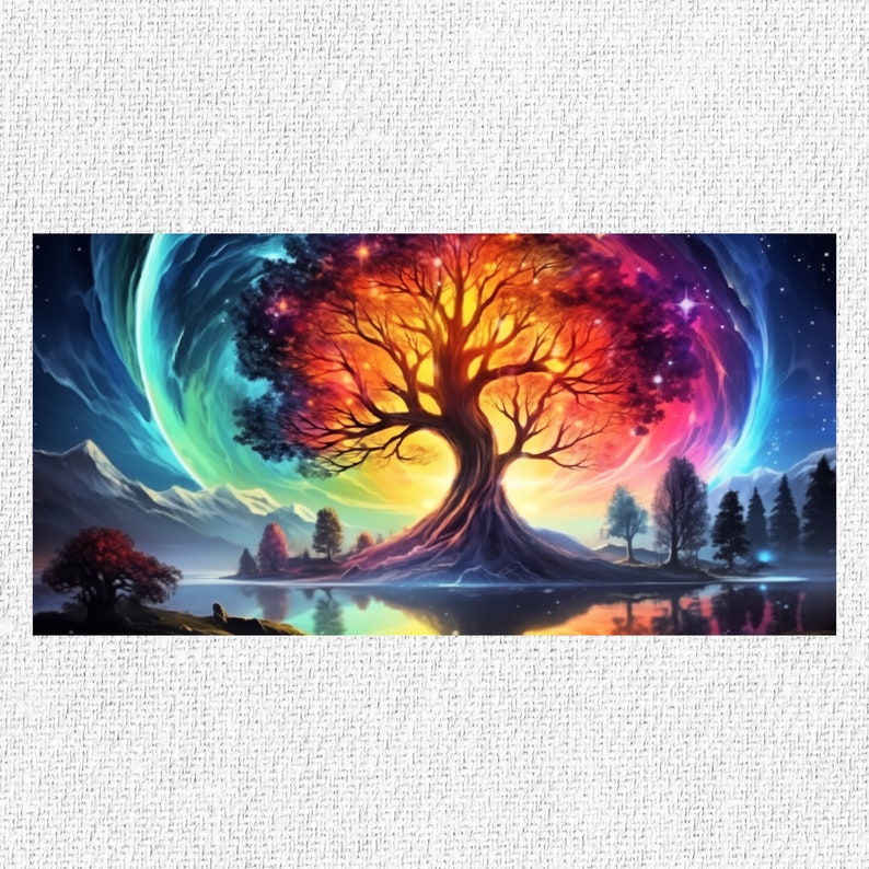Northern Lights License Plate PNG, Tree of Life License Plate